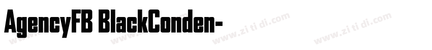 AgencyFB BlackConden字体转换